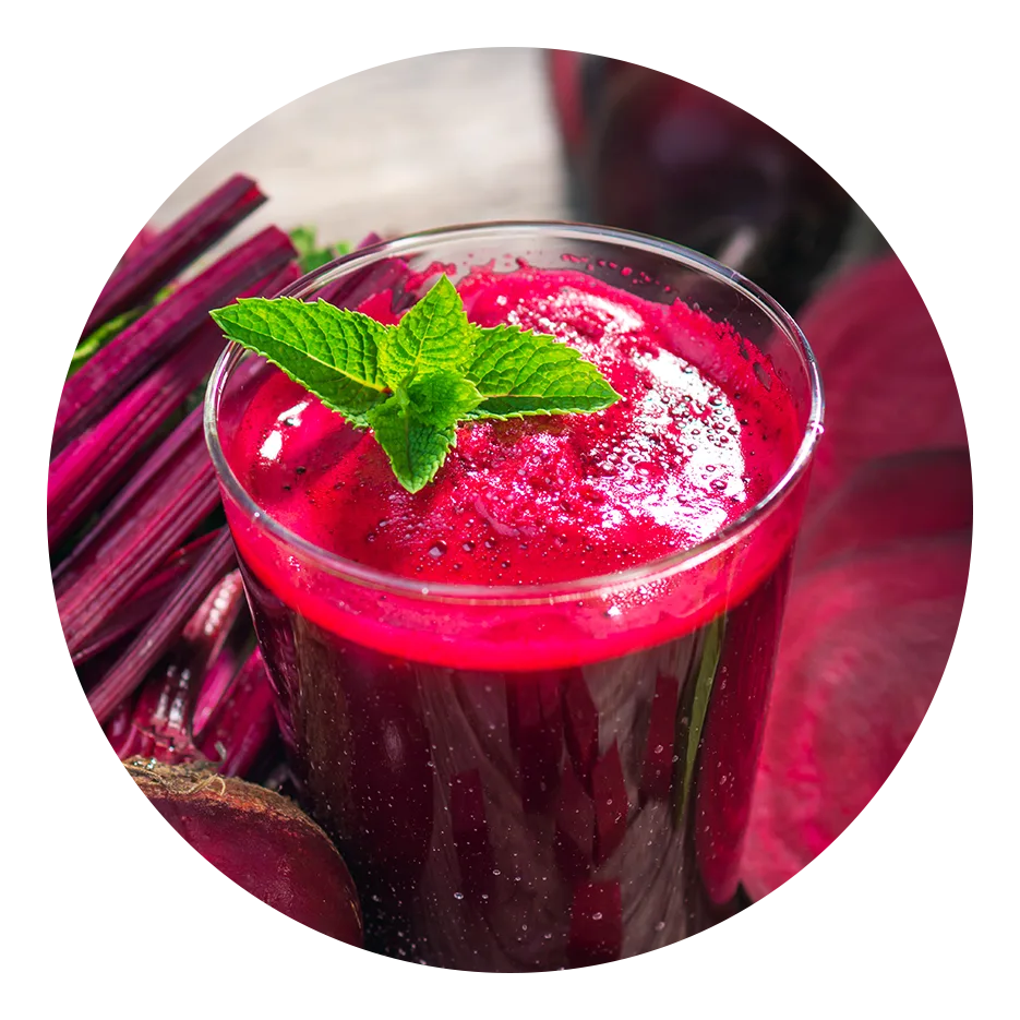 suco de beterraba em copo