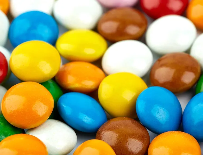 colored hard shelled candy