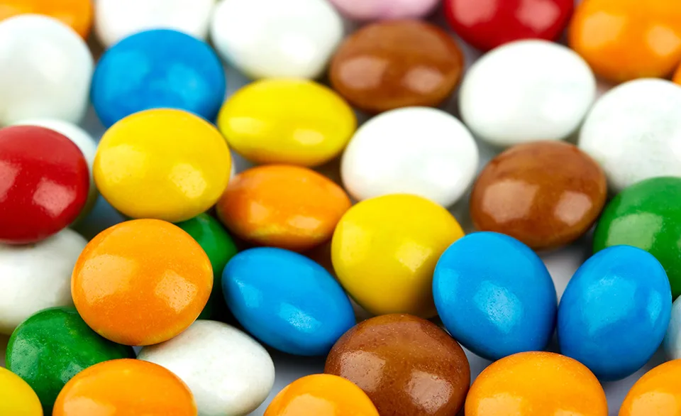 colored hard shelled candy