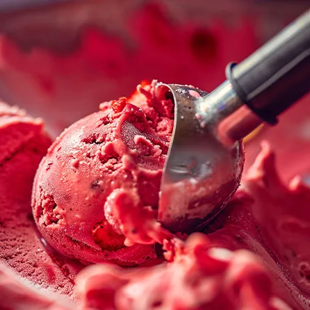 vermelho o rosa sorvete