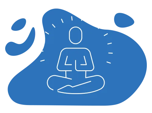 mood economy icon with person meditating
