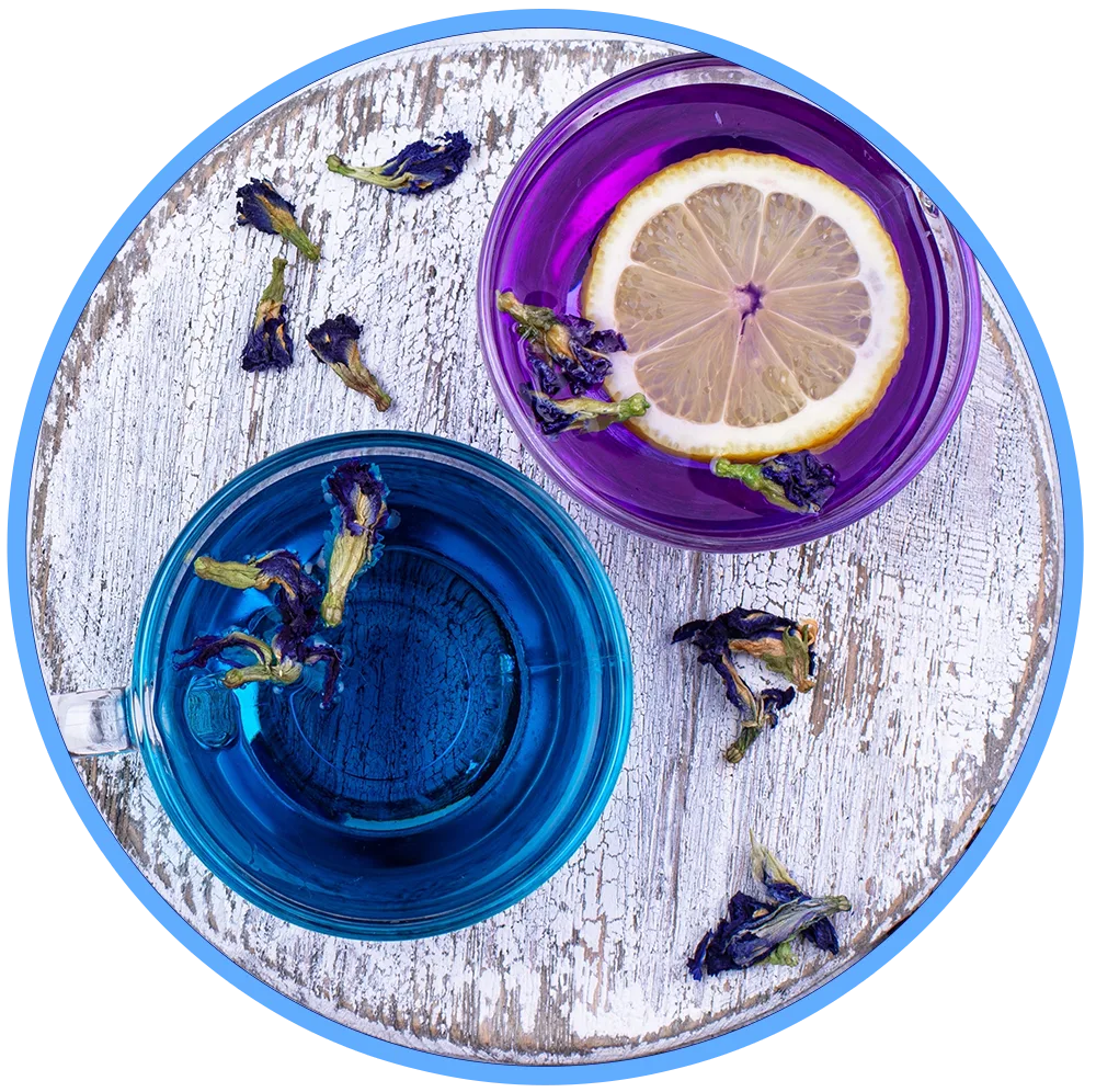 blue and purple beverages